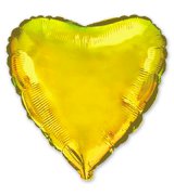 Шарик 18" сердце металлик Gold, 1204-0082