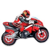 Шар фигура Мотоциклист красный, 1207-0830