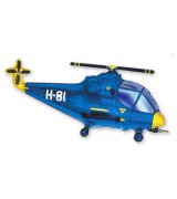 Шар фигура Вертолет синий, 1207-0941
