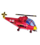 Шар фигура Вертолет красный, 1207-0942
