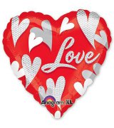 Шарик Love Водоворот сердец, 46 см, 1202-1324