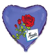 Шарик 18" Роза на синем Thanks, 1202-0474