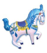 1206-0540 Ф М/ФИГУРА/3 Лошадь цирковая голубая/FM